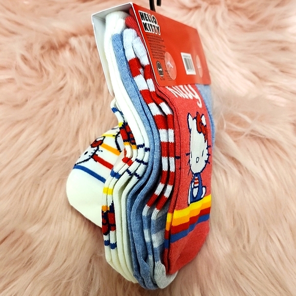 Brand New HELLO KITTY LADIES NO SHOW SOCKS- 10CT - Picture 3 of 4
